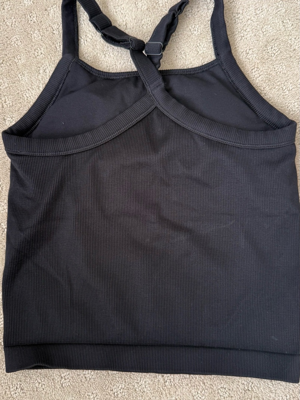 ALO Yoga Black Seamless Ribbed Swim Tank - Small - Picture 4 of 4